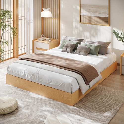 Full size wood platform bed - wood,