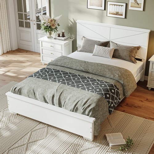 Full size platform bed with - size,