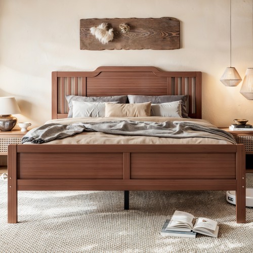 Full size platform bed with - full,