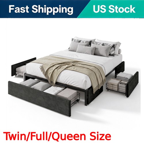 Platform bed frame upholstered - platform,