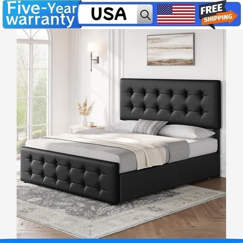 Full size bed frame with - bed, 4